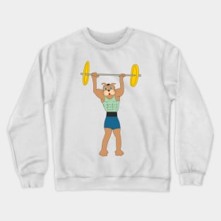 funny strong man cat Crewneck Sweatshirt